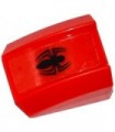 Red Slope, Curved 2 x 2 Lip, No Studs with Black Spider Pattern (Sticker) - Set 76014