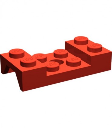 Red Vehicle, Mudguard 2 x 4 with Arch Studded with Hole