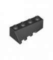 Black Wedge 4 x 2 Sloped Right