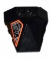 Black Wedge 4 x 4 Pyramid Center with Exo-Force Circuitry Pattern on Side (Sticker) - Set 8101
