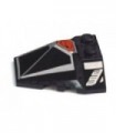 Black Wedge 4 x 4 Pyramid Center with Red / Silver Pattern