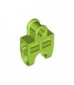 Lime Technic, Axle Connector 2 x 3 with Ball Socket, Open Sides