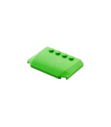 Bright Green Wedge 4 x 6 x 2/3 Triple Curved