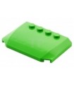 Bright Green Wedge 4 x 6 x 2/3 Triple Curved