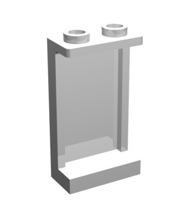 White Panel 1 x 2 x 3 with Side Supports - Hollow Studs
