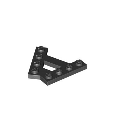 Black Wedge, Plate A-Shape with 2 Rows of 4 Studs