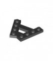 Black Wedge, Plate A-Shape with 2 Rows of 4 Studs