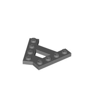 Dark Bluish Gray Wedge, Plate A-Shape with 2 Rows of 4 Studs