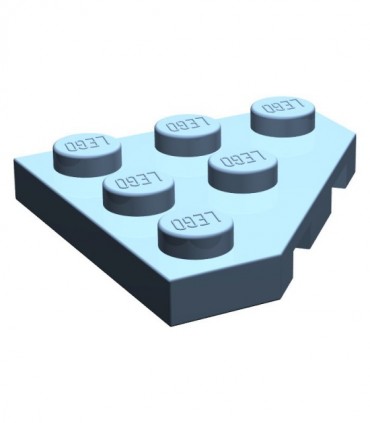 Sand Blue Wedge, Plate 3 x 3 Cut Corner