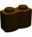 Dark Brown Brick, Modified 1 x 2 Log