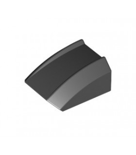 Black Slope, Curved 2 x 2 Lip, No Studs
