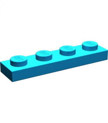 Dark Azure Plate 1 x 4