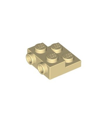 Tan Plate, Modified 2 x 2 x 2/3 with 2 Studs on Side