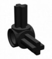 Black Technic, Axle and Pin Connector Hub with 2 Perpendicular Axles