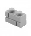 Light Bluish Gray Brick, Modified 1 x 2 with Masonry Profile