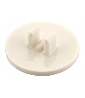 White Road Sign Clip-on 2 x 2 Round