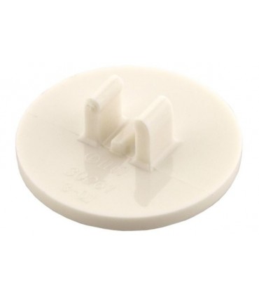 White Road Sign Clip-on 2 x 2 Round