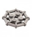 Flat Silver Plate, Modified 2 x 2 with Bar Frame Octagonal, Reinforced, Completely Round Studs
