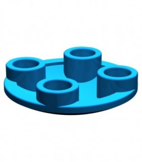 Blue Plate, Round 2 x 2 with Rounded Bottom