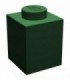 Dark Green Brick 1 x 1