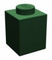 Dark Green Brick 1 x 1