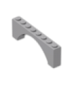 Light Bluish Gray Brick, Arch 1 x 8 x 2 Raised Arch