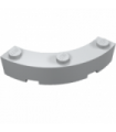Light Bluish Gray Brick, Round Corner 4 x 4 Macaroni Wide with 3 Studs