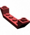 Dark Red Slope, Inverted 45 6 x 1 Double with 1 x 4 Cutout