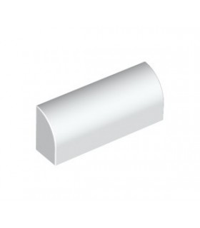 White Brick, Modified 1 x 4 x 1 1/3 No Studs, Curved Top