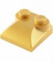 Pearl Gold Brick, Modified 2 x 2 x 2/3 Two Studs, Curved Slope End