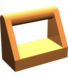 Orange Tile, Modified 1 x 2 with Handle