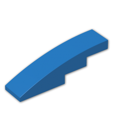 Blue Slope, Curved 4 x 1 No Studs