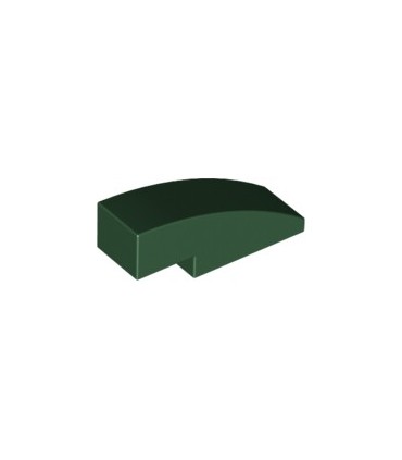 Dark Green Slope, Curved 3 x 1 No Studs