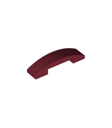 Dark Red Slope, Curved 4 x 1 Double No Studs