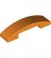 Orange Slope, Curved 4 x 1 Double No Studs