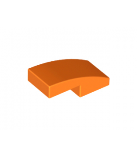 Orange Slope, Curved 2 x 1 No Studs