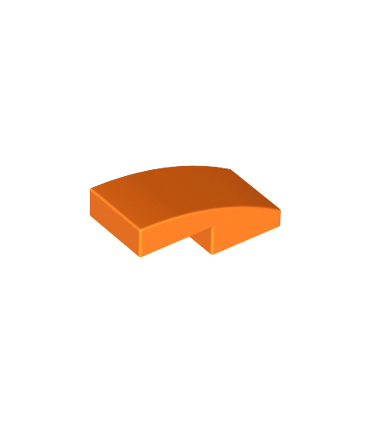 Orange Slope, Curved 2 x 1 No Studs