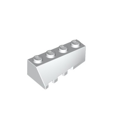 White Wedge 4 x 2 Sloped Right