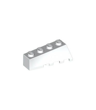 White Wedge 4 x 2 Sloped Left