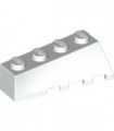 White Wedge 4 x 2 Sloped Left