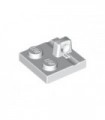 White Hinge Plate 2 x 2 Locking with 1 Finger on Top