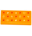 Bright Light Orange Tile 2 x 4 with Sticker - Set 3184