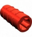 Red Technic, Axle Connector 2L (Ridged with x Hole x Orientation)
