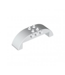 White Slope, Curved 2 x 8 x 2 Double