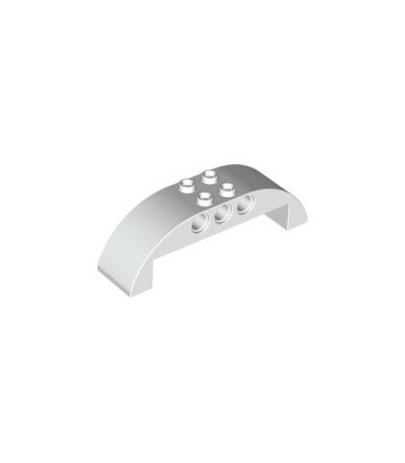 White Slope, Curved 2 x 8 x 2 Double