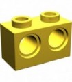 Yellow Technic, Brick 1 x 2 with Holes