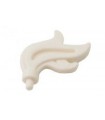 White Minifig, Plume Feather Triple Compact / Flame / Water