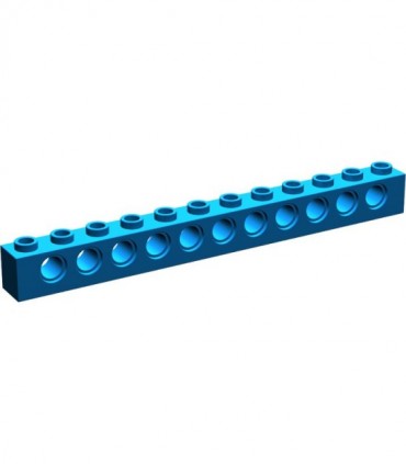 Blue Technic, Brick 1 x 12 with Holes