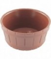 Reddish Brown Container, Barrel Half Large with Axle Hole