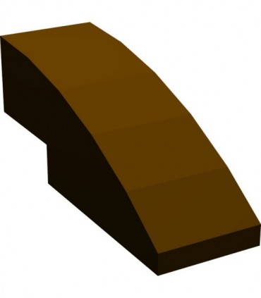 Dark Brown Slope, Curved 3 x 1 No Studs
